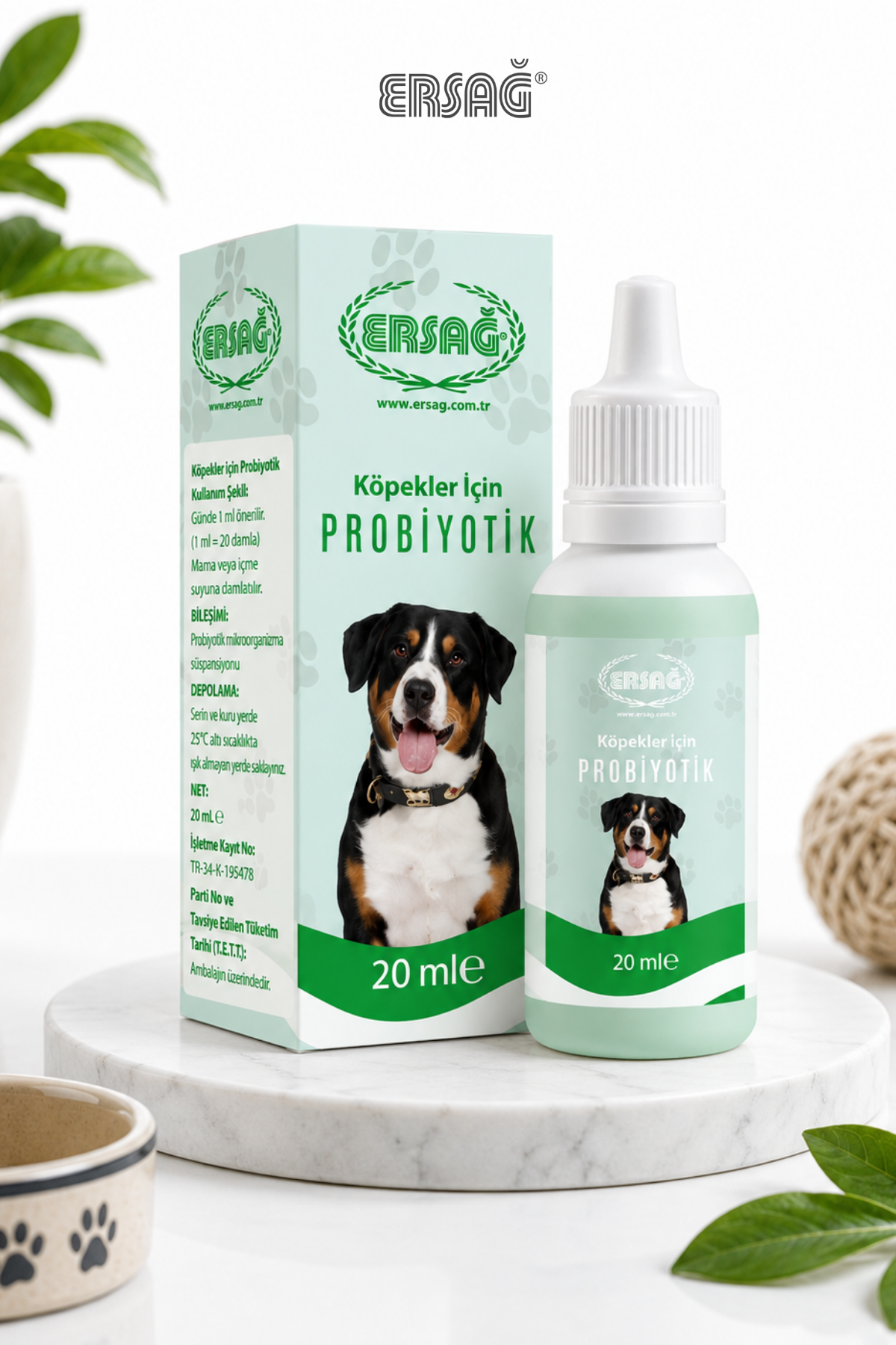 ERSAĞ Köpekler İçin Probiyotik Destek 20 ML